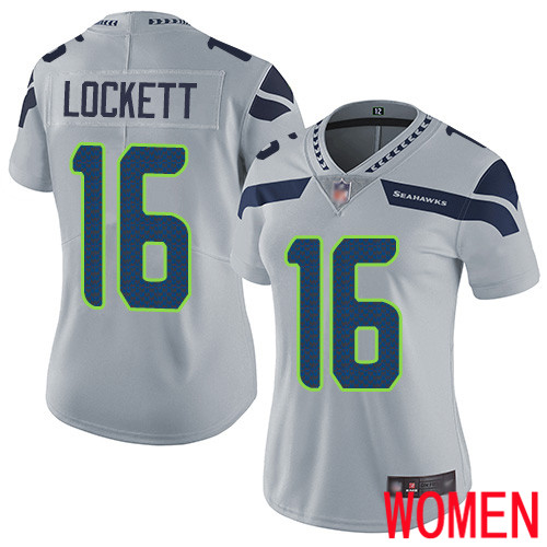 Seattle Seahawks Limited Grey Women Tyler Lockett Alternate Jersey NFL Football 16 Vapor Untouchable